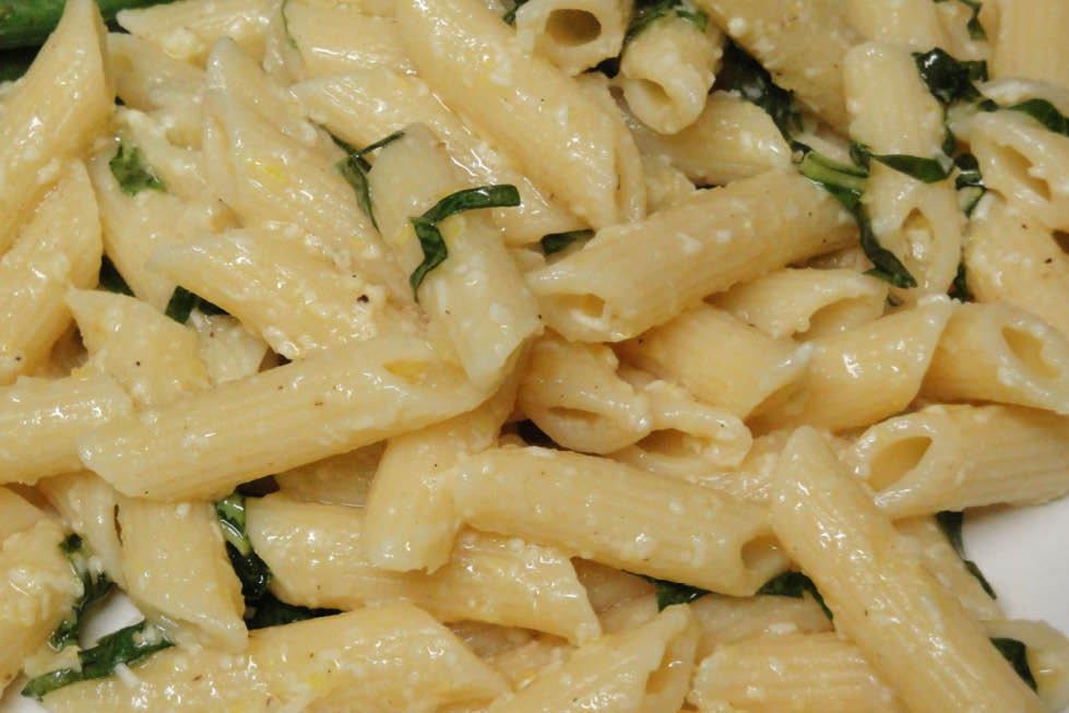 homemade lemon parmessan pasta