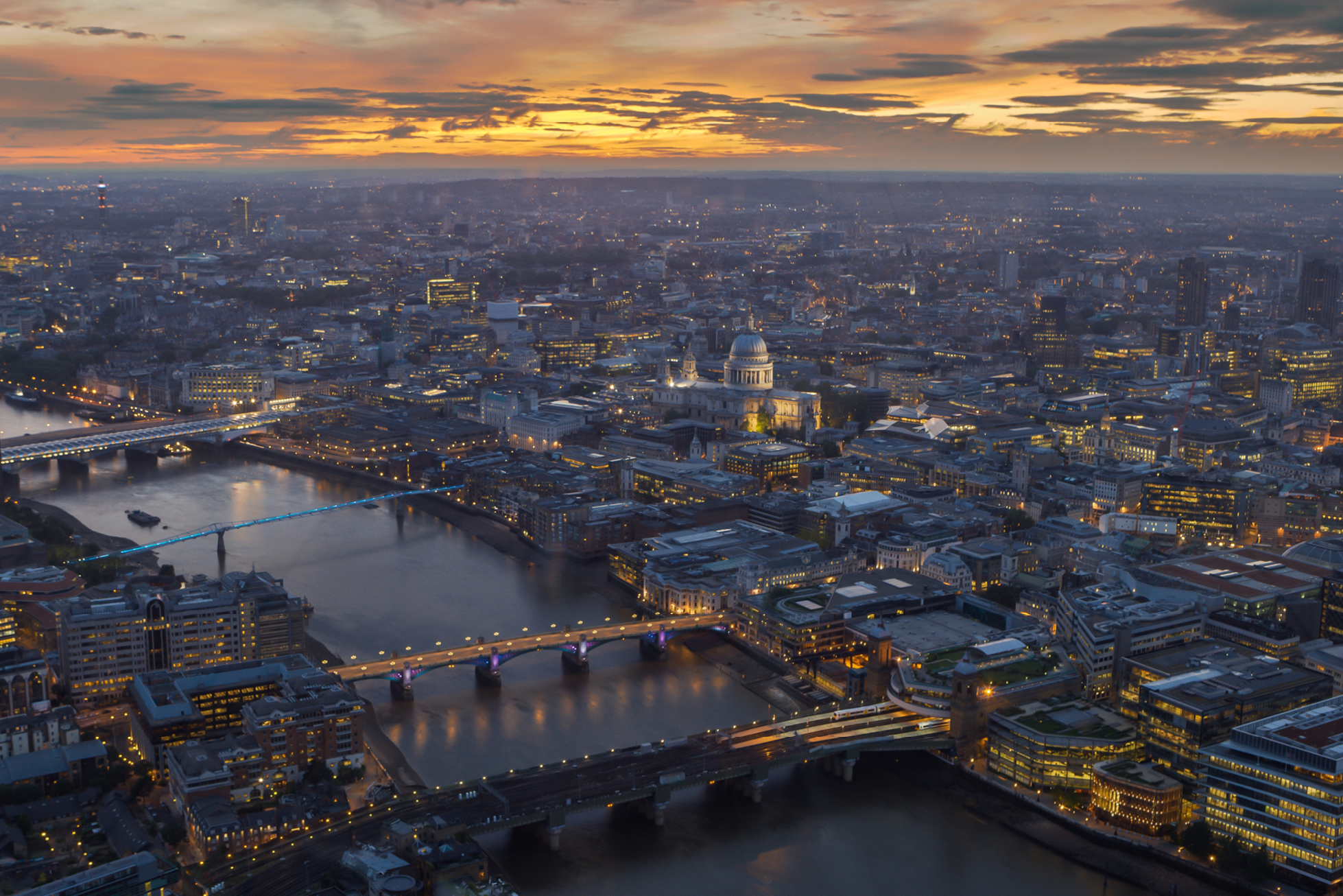 Shard view of London